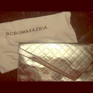 Bcbg silver clutch